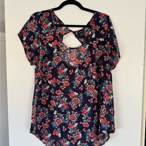 Floral Navy Women's Top